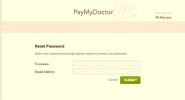 PayMyDoctor-Reset-Password